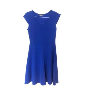 Royal blue women’s dress short sleeve